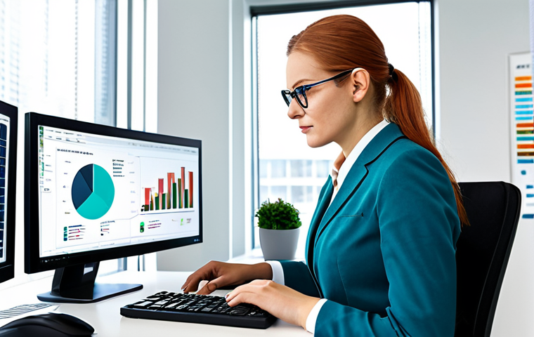 Data Analysis and Strategy**
"A professional sustainability consultant, fully clothed in a modest business outfit, analyzing carbon footprint reports on a computer in a bright, modern office. Charts and graphs are displayed on multiple monitors. Natural pose, perfect anatomy, appropriate attire. Safe for work, professional, high quality image."
**
