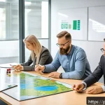 Home 23 지속가능성 컨설팅 워크샵 기획법 - A diverse group of Polish professionals engaged in a dynamic workshop setting focused on sustainable...
